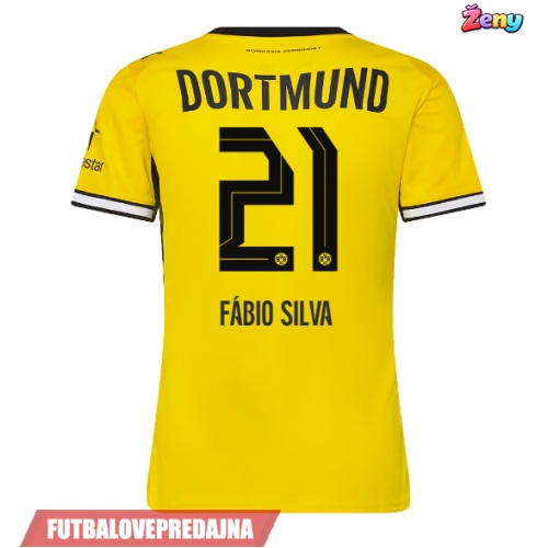 Lacne Ženy Futbalové dres Borussia Dortmund Fabio Silva #21 2026-27 Krátky Rukáv - Domáci